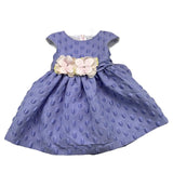 Marlu' Solid Color Lilac Half Sleeve Dress For Baby Girl