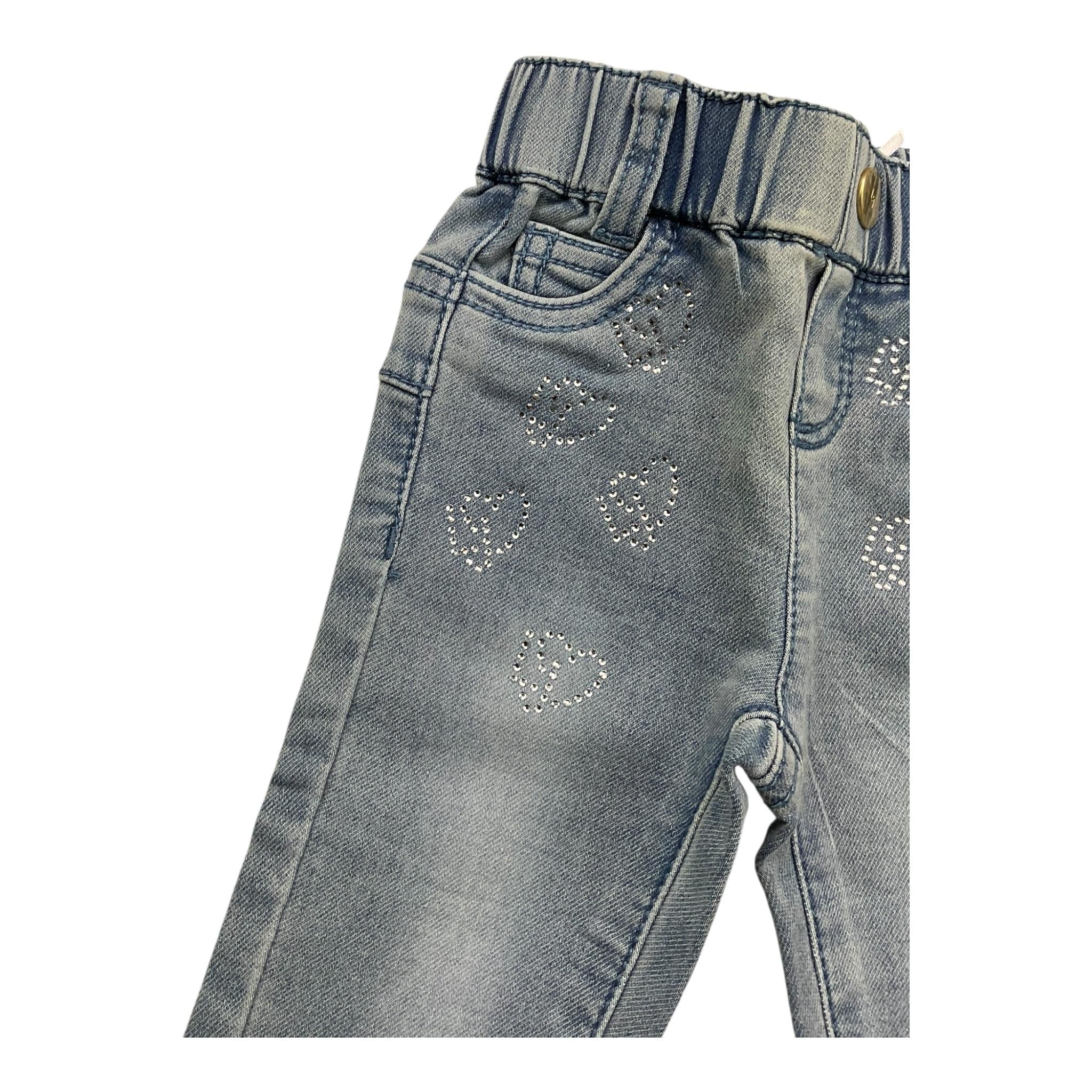 LIU JO jeans tinta unita con elastico in vita Azzurro per Neonata HF4017X AZZURRO LIU JO 