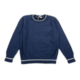 Nupkeet Solid Color Crewneck Sweater Blue For Boys