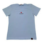 Zu+Elements T-Shirt Girocollo Tinta Unita con Stampa per Bambino ZU1608 AZZURRO ZU+ELEMENTS 