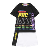 Cesare Paciotti 2 Piece Set T-Shirt-Bermuda Shorts White/Black For Newborn