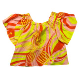 F**K Top Half Sleeve Multicolor Fantasy Print For Girls