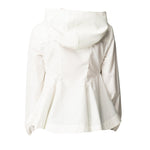 Elisabetta Franchi Giubbino Tinta Unita con Zip E Cappuccio per Bambina EFGB126 AVORIO ELISABETTA FRANCHI 