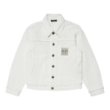 N°21 White Solid Color Denim Jacket For Boys