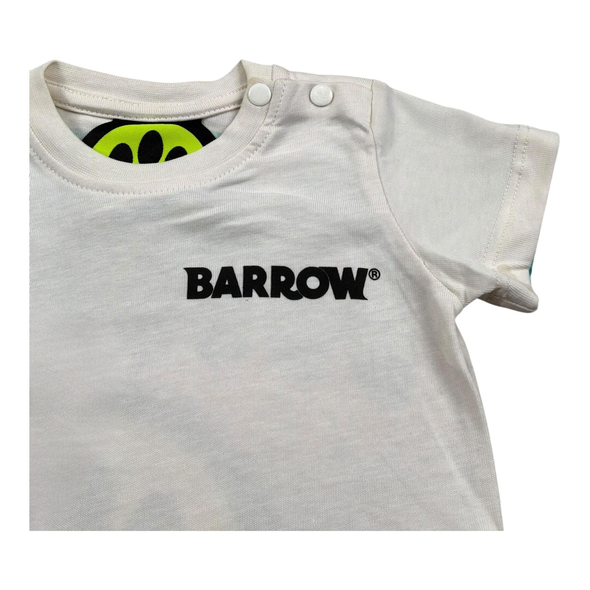 Barrow Kids T-Shirt Girocollo Tinta Unita con Stampa per Neonato 033119 PANNA BARROW KIDS 