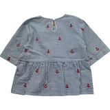 Saint Barth Camicia Mezza Manica Fantasia A Righe per Bambina ALYSON BLU SAINT BARTH 