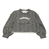 LU LU BY MISS GRANT felpa tinta unita con fantasia maculata Grigio per Bambina LL3338 GRIGIO LU LU BY MISS GRANT 