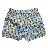 Alessandro Lamura Navy Print Solid Color Swimsuit Blue For Boys