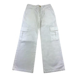 Lalalu' Plain Pants With Elastic Waist Palazzo Style White For Girls