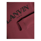 LANVIN felpa chiusa girocollo tinta unita con logo Bordeaux per Bambino N25136 BORDEAUX LANVIN 