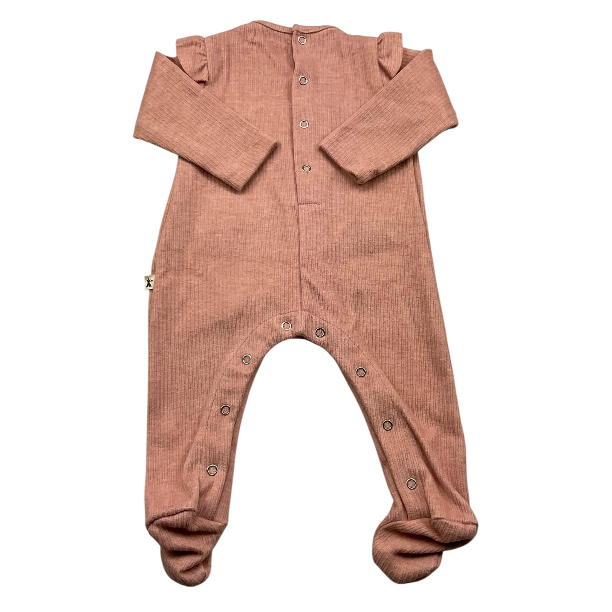 PETIT INDI tutina manica lunga tinta unita Rosa per Neonata AW24B0918 ROSA PETIT INDI 