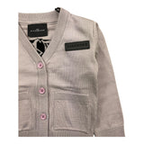 JOHN RICHMOND cardigan tinta unita con stampa Fango per Neonata RIA25023CD FANGO JOHN RICHMOND 