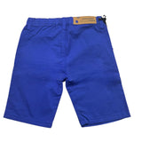 Daniele Alessandrini Cobalt Solid Color Adjustable Waist Bermuda Shorts For Boys