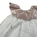 La Stupenderia Abito Giromanica Tinta Unita con Tulle per Neonata CCAB72 BIANCO LA STUPENDERIA 