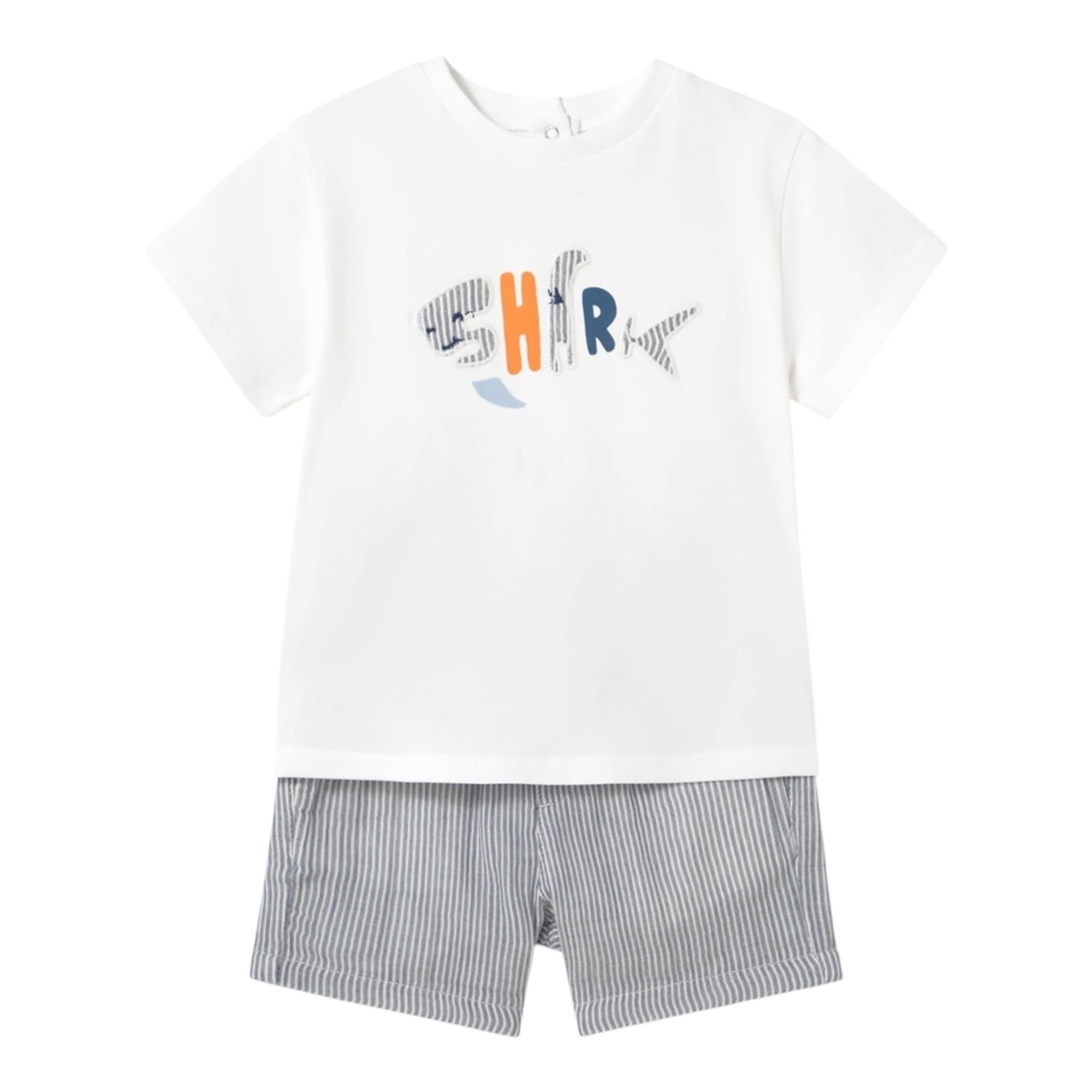 Mayoral Completo 2 Pezzi T-Shirt-Bermuda per Bambino 1253 BIANCO MAYORAL 