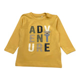Name.It Shirt Solid Color Crew Neck With Yellow Print For Newborn