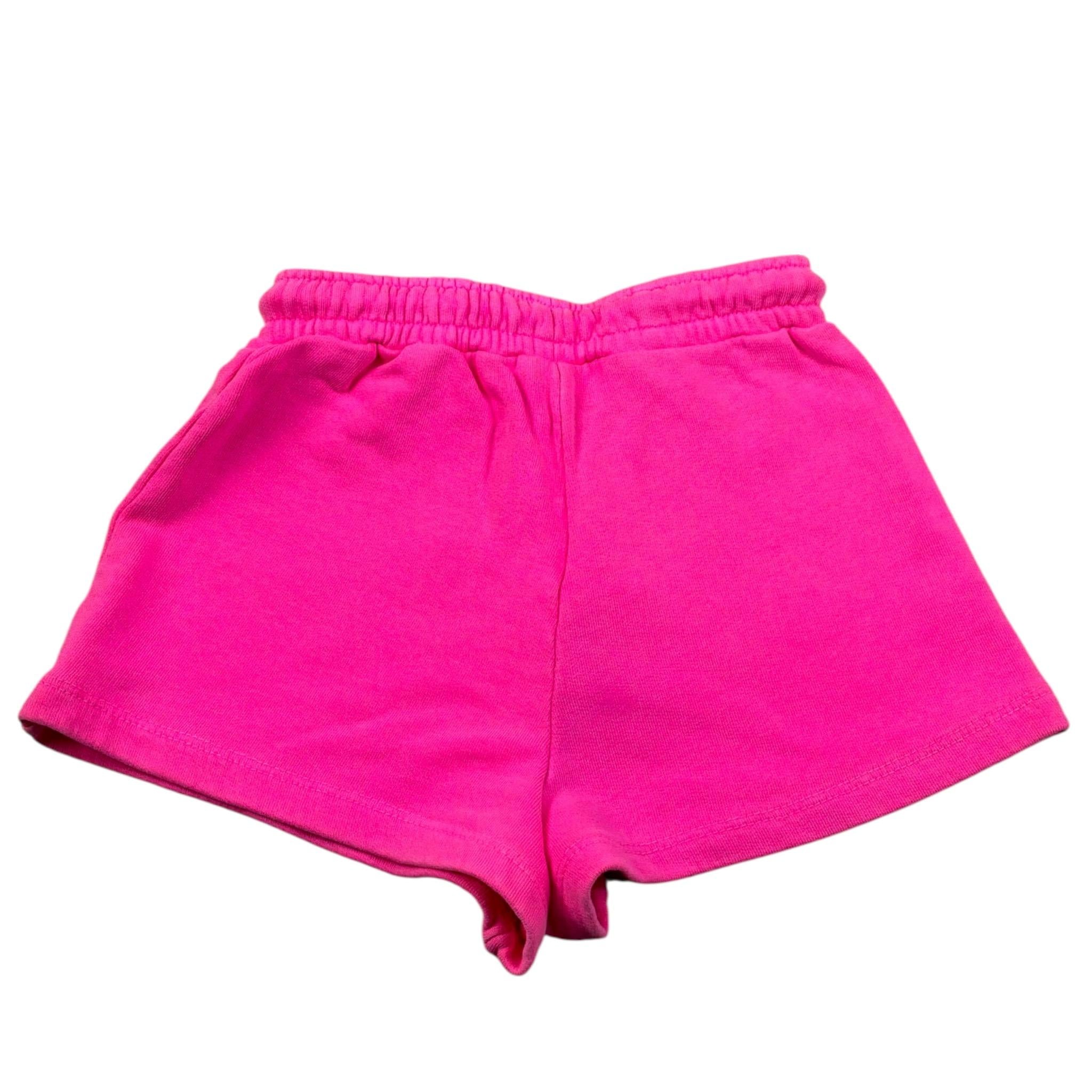 Shoe Short In Felpa tinta unita con Logo Fuxia per Bambina SHSS25G14 FUXIA SHOE 