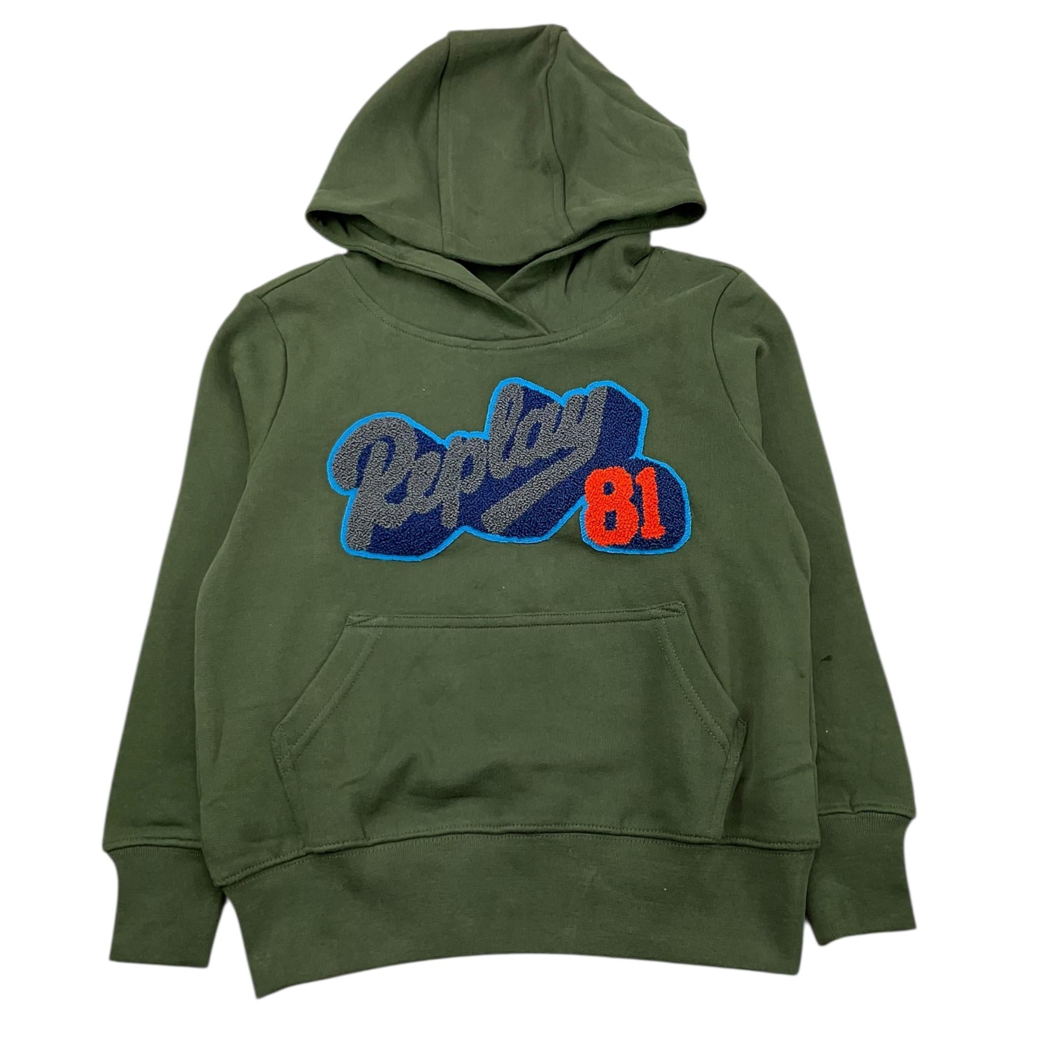 REPLAY felpa chiusa con cappuccio tinta unita cn logo Verde per Bambino SB2448 VERDE REPLAY 