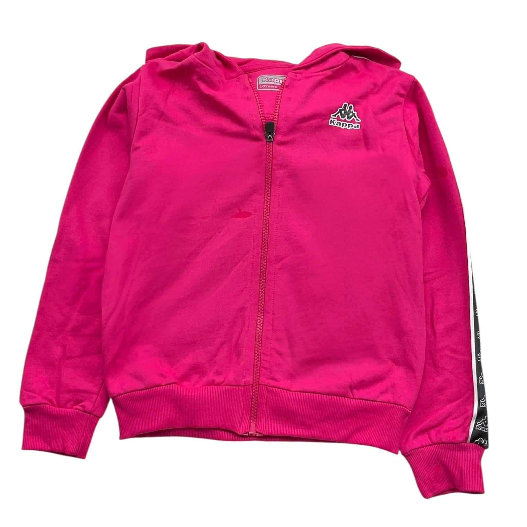 KAPPA felpa tinta unita con zip e cappuccio Fuxia per Bambina 341Y15W FUXIA KAPPA 