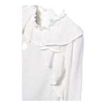 ABEL & LULA camicia manica lunga tinta unita con rouches Bianco per Bambina 5677 BIANCO ABEL & LULA 