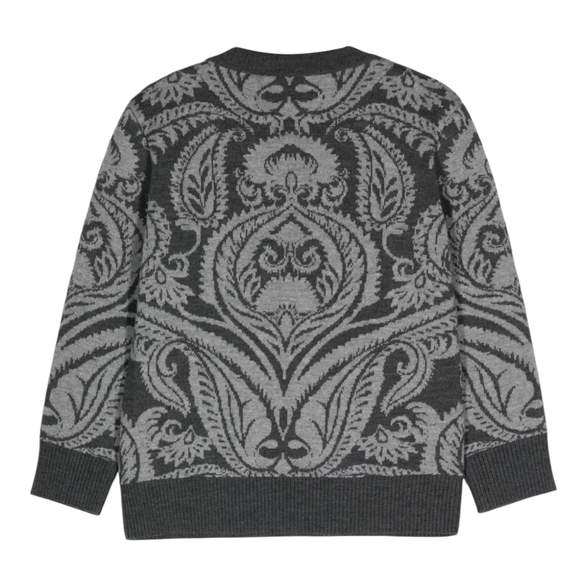 ETRO maglia tinta unita con fantasia Grigio per Bambino GV9P50 GRIGIO ETRO 