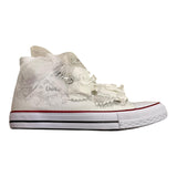 Quickas Two-Tone Sneakers with Laces and White Applications for Girls