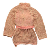 Vicolo Solid Color Cardigan With Pink Belt For Girls