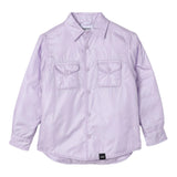 Aspesi Solid Color Shirt Jacket With Pockets Lilac For Boys