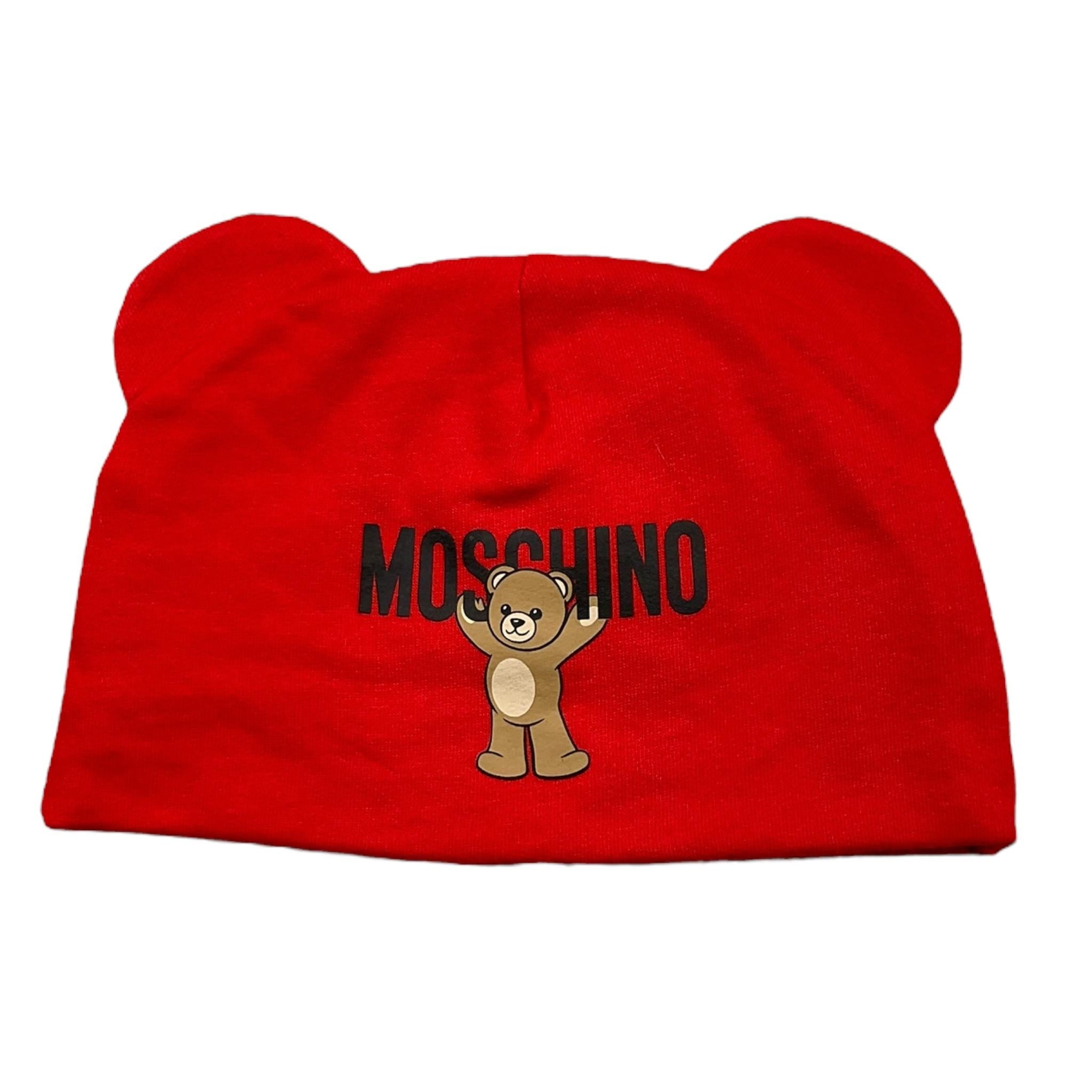 MOSCHINO cappello tinta unita con orecchie Rosso per Neonato MUX05H ROSSO MOSCHINO 