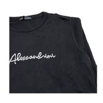 DANIELE ALESSANDRINI maglia girocollo tinta unita con stampa Nero per Bambino 1231W00049XXXXX NERO DANIELE ALESSANDRINI 