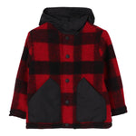 ASPESI cappotto fantasia scozzese con cappuccio Nero/rosso per Bambino F24035GMW3066 NERO/ROSSO ASPESI 