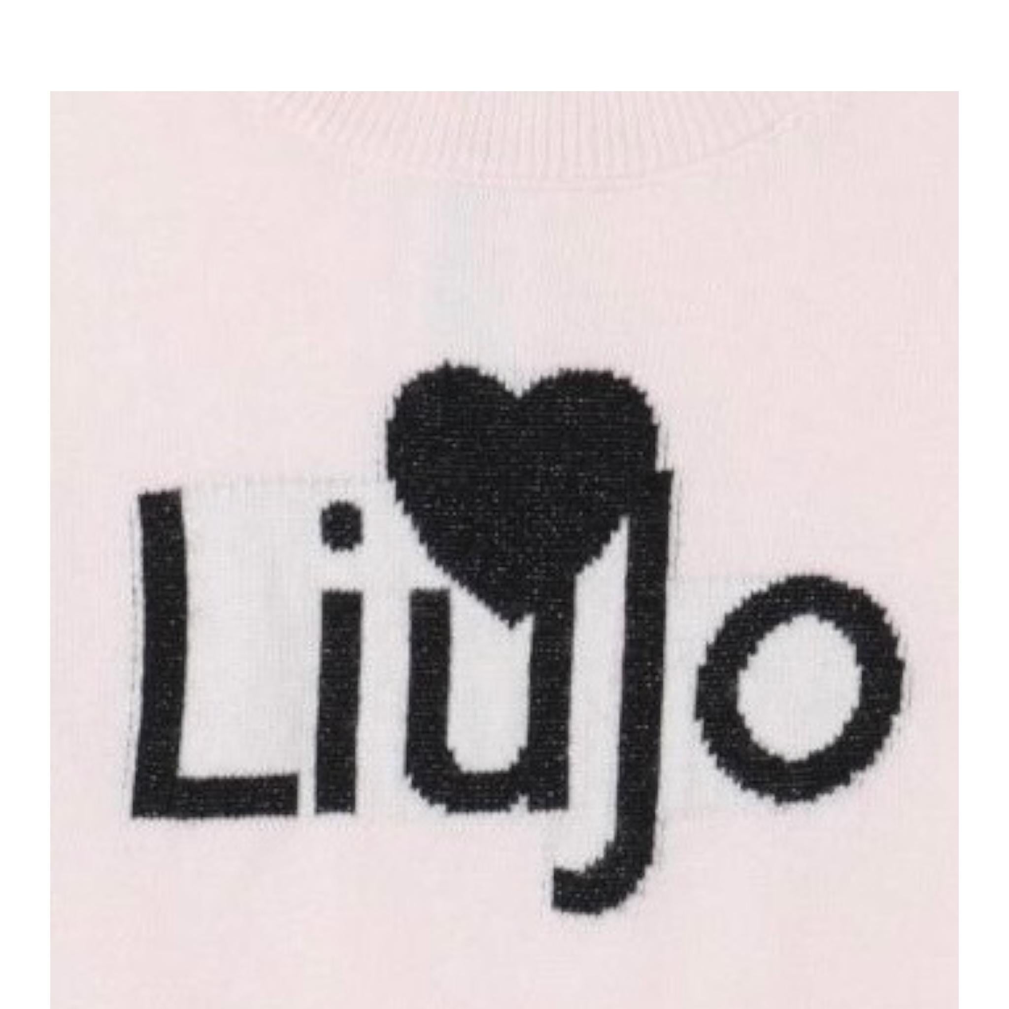 LIU JO maglia girocollo tinta unita con stampa Rosa per Neonata KF3059 ROSA LIU JO 