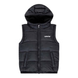LEVI'S giubbino smanicato tinta unita con zip e cappuccio Nero per Bambino 8EL259 NERO LEVI'S 