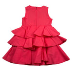 Elisabetta Franchi Abito Giromanica Tinta Unita con Balze per Neonata EGAB73 CORALLO ELISABETTA FRANCHI 