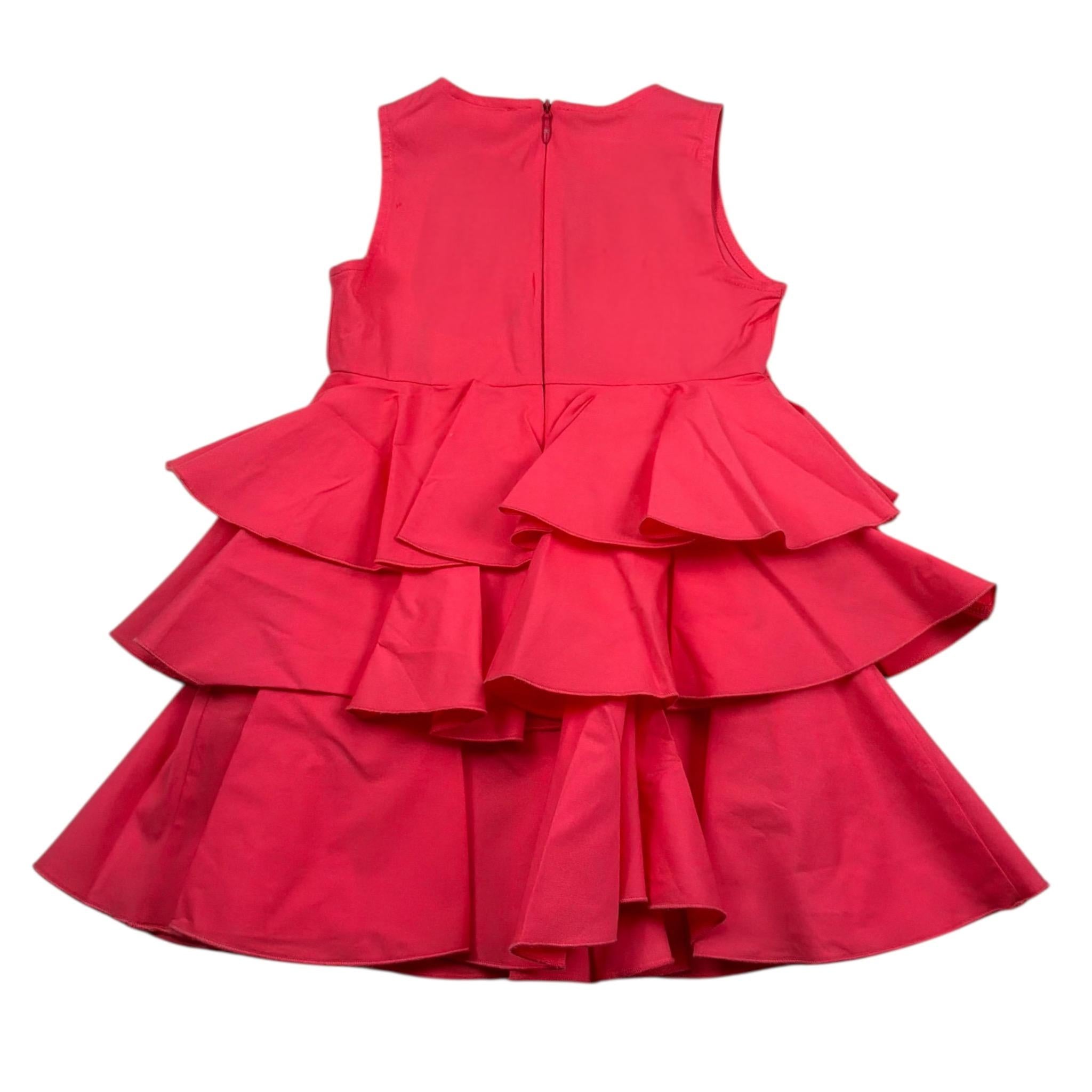 Elisabetta Franchi Abito Giromanica Tinta Unita con Balze per Neonata EGAB73 CORALLO ELISABETTA FRANCHI 