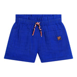 Carre'Ment Beau Short Solid Color With Elastic Waist Blue For Baby Girl