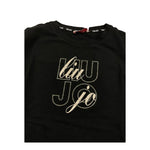 LIU JO shirt girocollo tinta unita con brillantini Nero per Bambina GF3170 NERO LIU JO 
