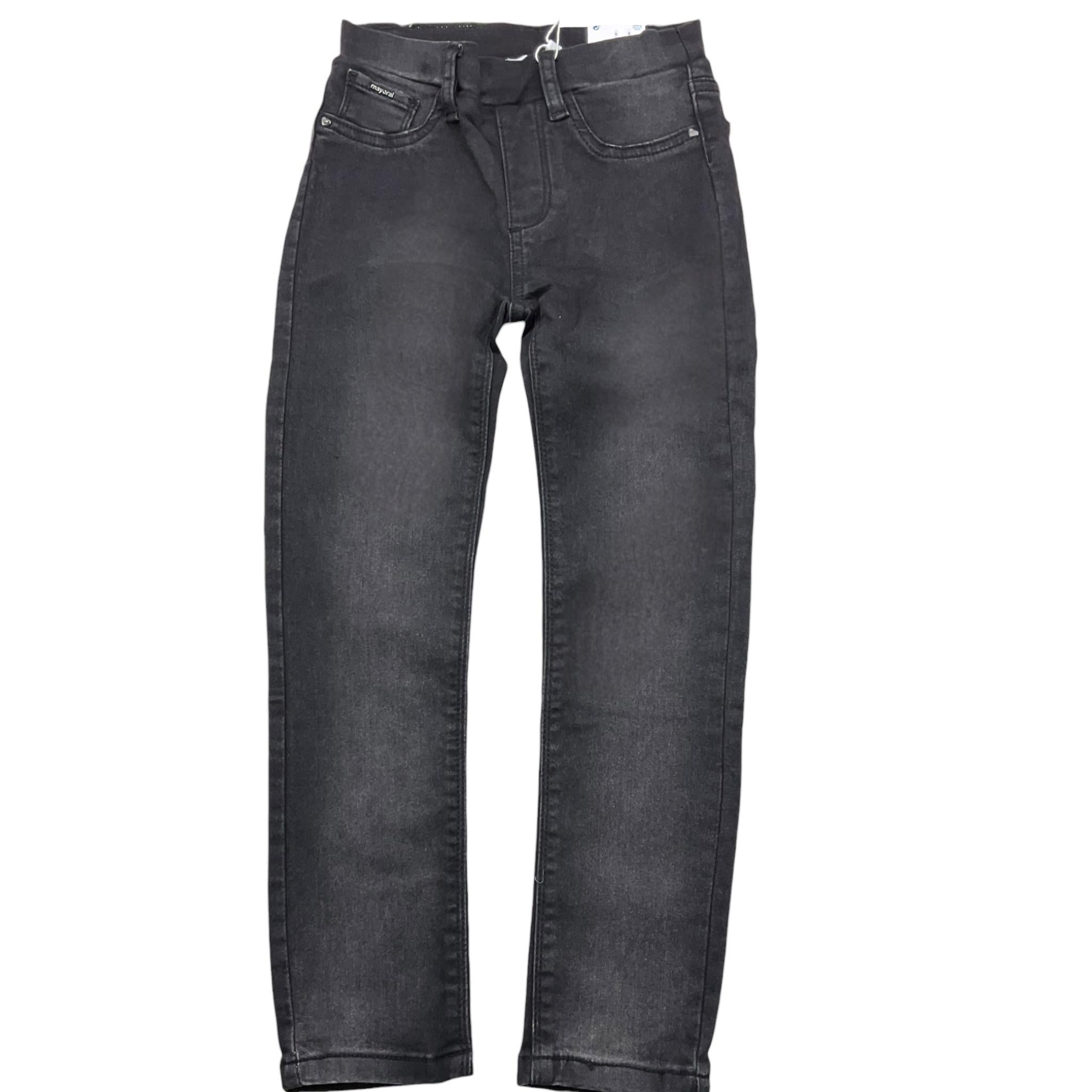 MAYORAL jeans tinta unita con girovita regolabile Nero per Bambina 577 NERO MAYORAL 