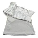 Monnalisa T-Shirt Monospalla tinta unita Bianco per Bambina 41A304 BIANCO MONNALISA 