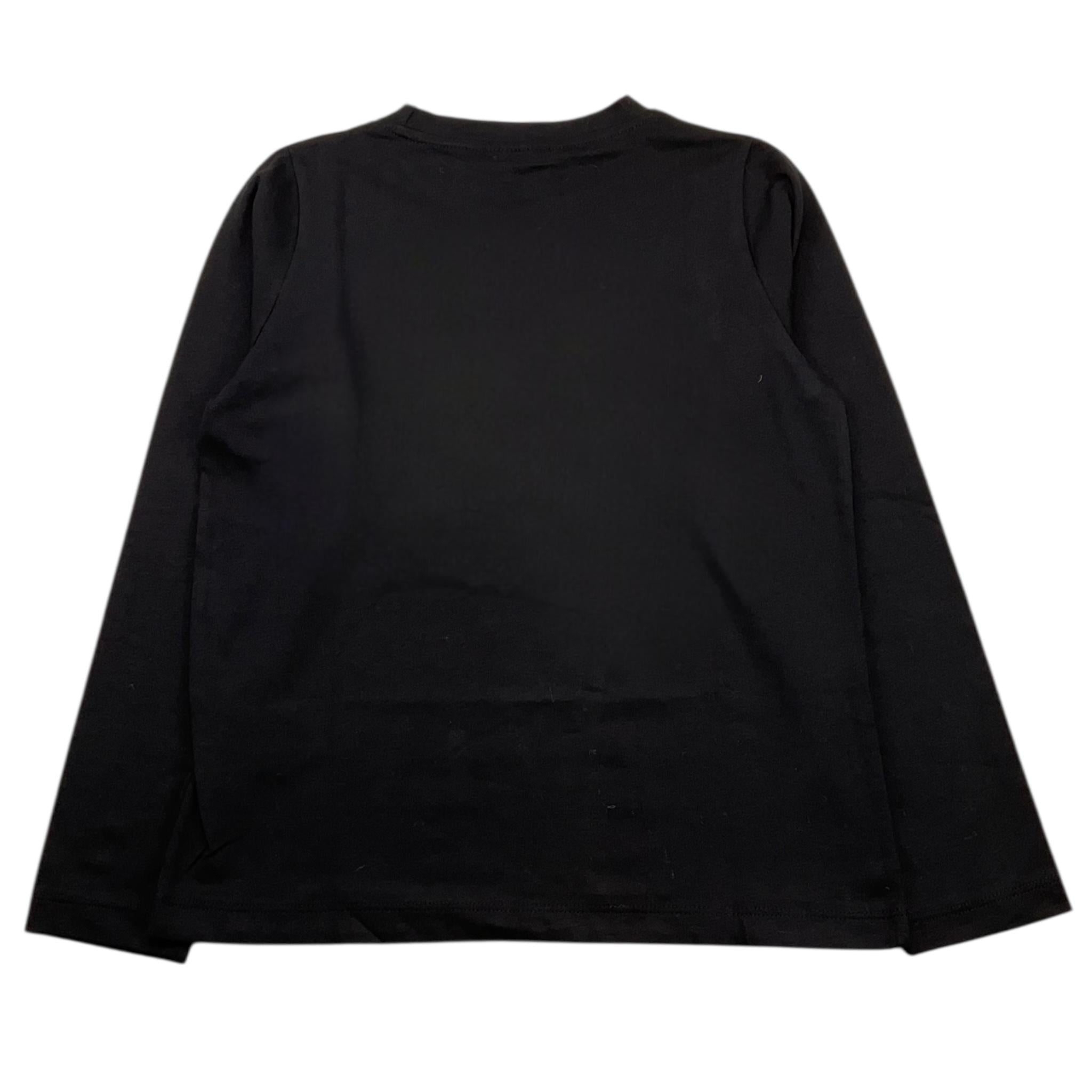 LIU JO shirt girocollo tinta unita con stampa brillantinata Nero per Bambina MBFW23T209 NERO LIU JO 