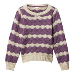 NAME IT maglia bicolore con fantasia a righe Panna/viola per Neonata 13233150XN PANNA/VIOLA NAME IT 
