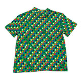 Philosophy T-Shirt Solid Color With Green Hearts Pattern For Girls