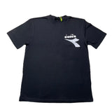 Diadora Solid Color Crew Neck T-Shirt With Lgoo Print Black For Girls