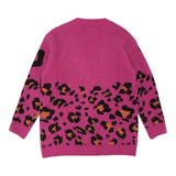 PINKO cardigan tinta unita con fantasia maculata Fuxia per Bambina F4PIJGJCA044 FUXIA PINKO 