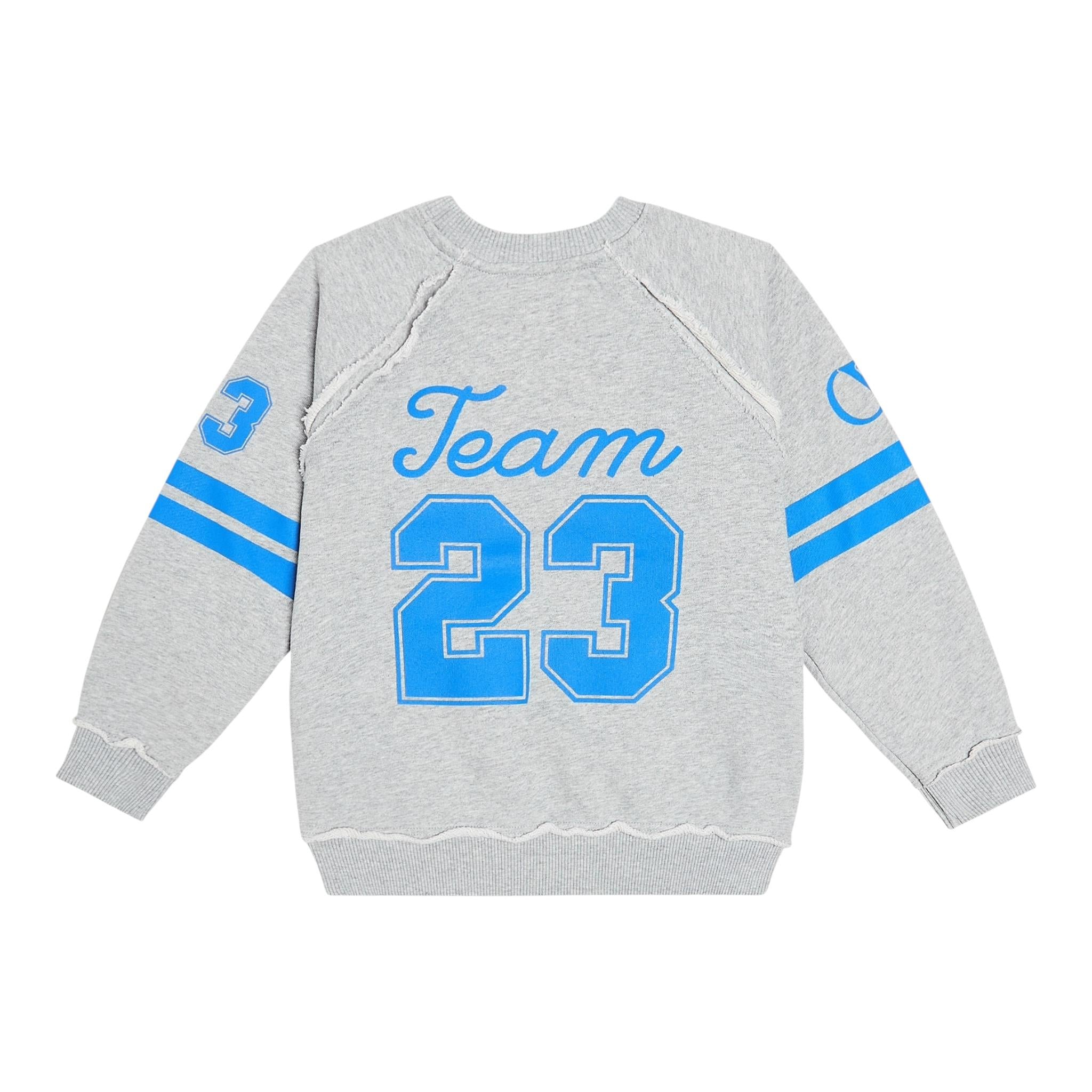 Off-White Felpa Girocollo Tinta Unita con Stampa per Bambina OBBA006S24 GRIGIO OFF-WHITE 