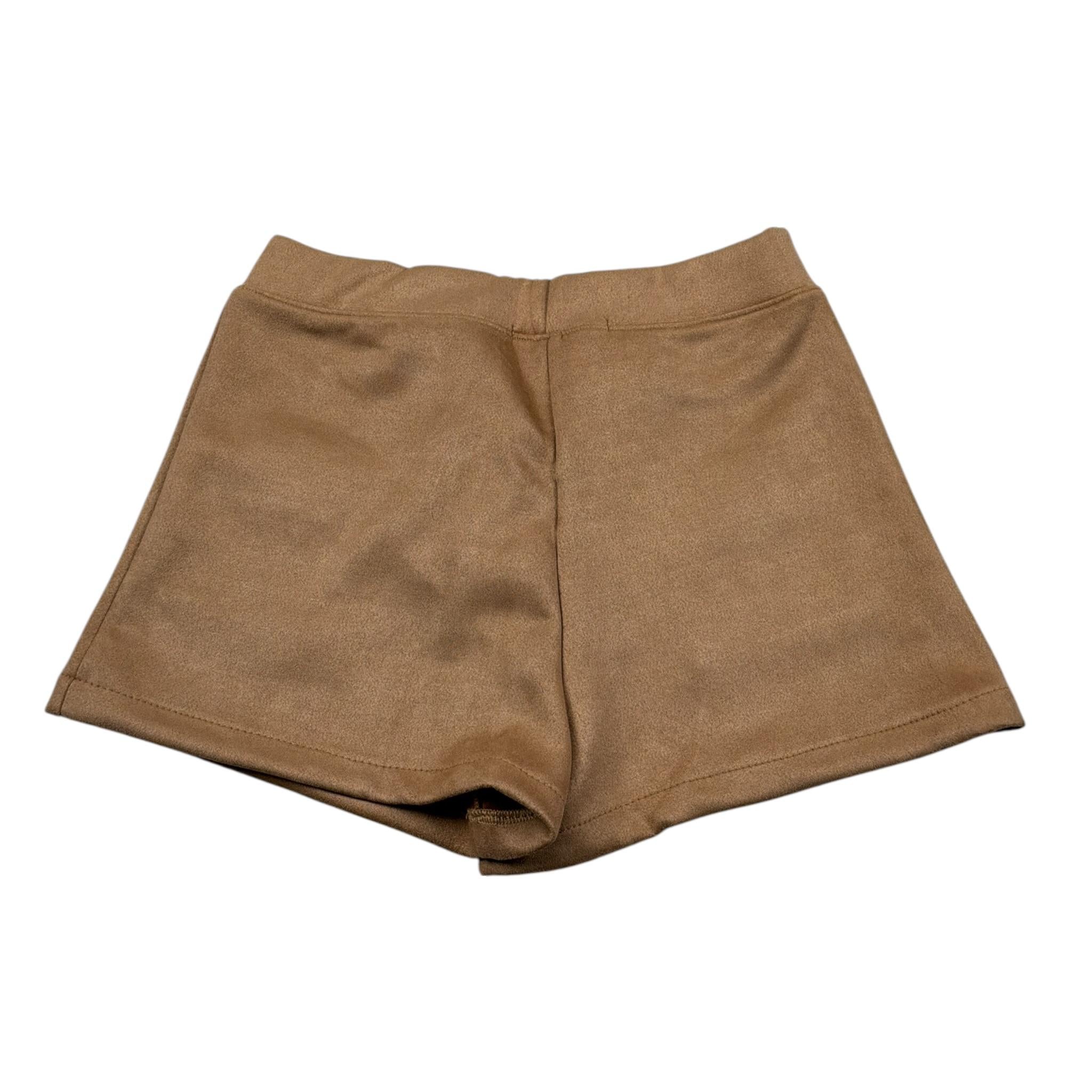 Shopart Short tinta unita con Elastico In Vita Beige per Bambina 023981 BEIGE SHOPART 
