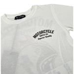 Please T-Shirt Girocollo tinta unita con Stampa Bianco per Bambino MBF1030B72 BIANCO PLEASE 