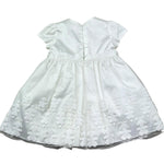 Le Bebe Abito Mezza Manica Tinta Unita con Fiocco per Neonata LBG0799 BIANCO LE BEBE 