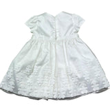 Le Bebe Abito Mezza Manica Tinta Unita con Fiocco per Neonata LBG0799 BIANCO LE BEBE 
