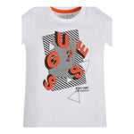 Guess T-Shirt Girocollo Tinta Unita con Stampa per Neonato N3RI16K8HM0 BIANCO GUESS 